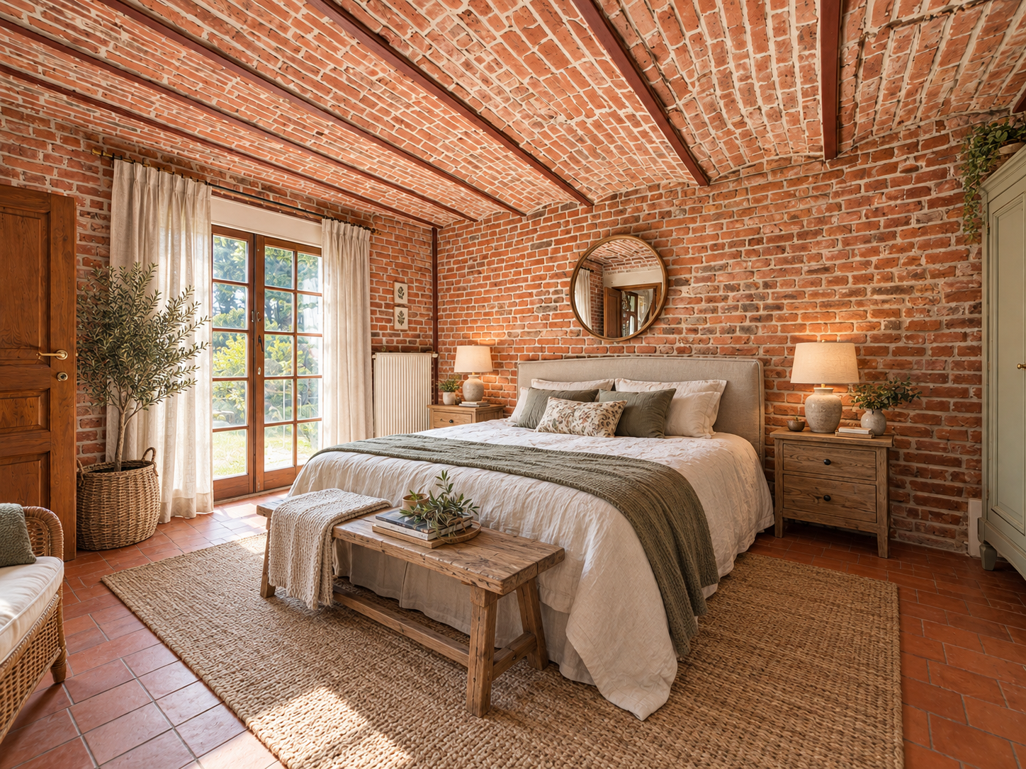 Chambre avec une décoration modernisée en projection